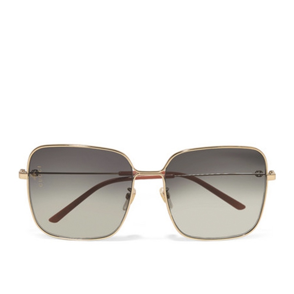 Gucci Oversized square-frame gold-tone sunglasses